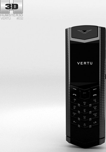 3D model of Vertu Signature Clous de Paris Pure Black