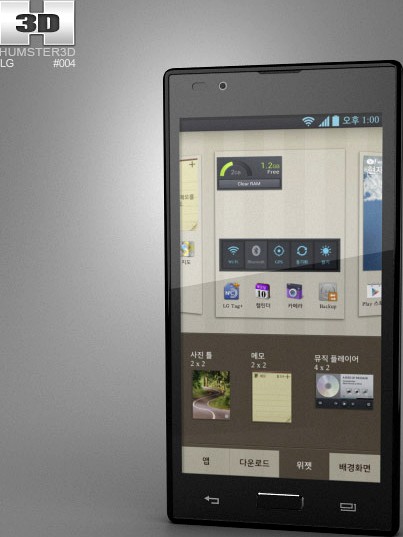 3D model of LG Optimus LTE 2