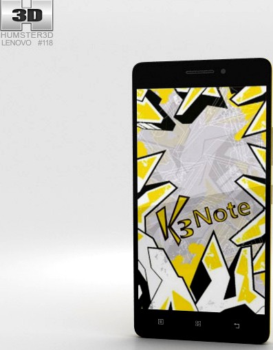 3D model of Lenovo K3 Note Yellow
