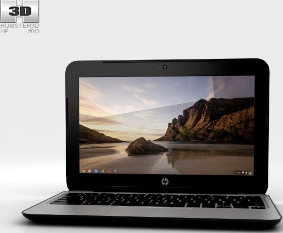 3D model of HP Chromebook 11 G3 Twinkle Black