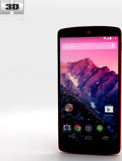 3D model of LG Nexus 5 Red