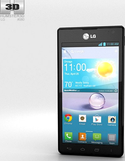 3D model of LG Optimus F5 (AS870) Black