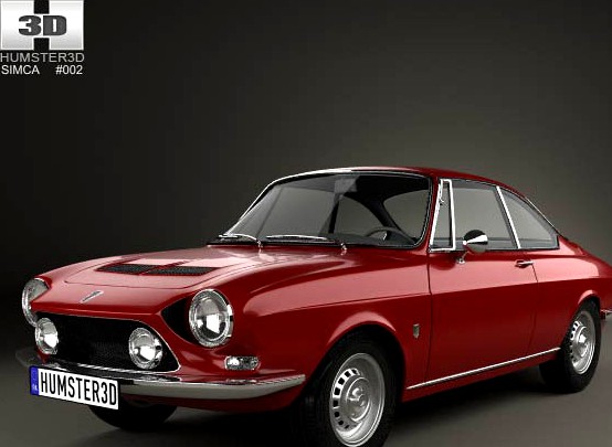 3D model of Simca 1200 S coupe 1969