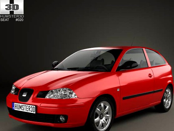 3D model of Seat Ibiza 3-door 2002