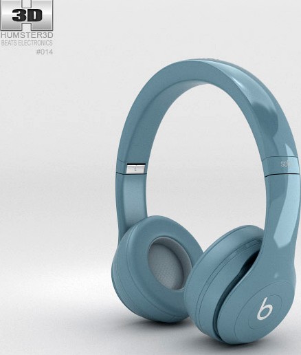 3D model of Beats by Dr. Dre Solo2 On-Ear Headphones Gray
