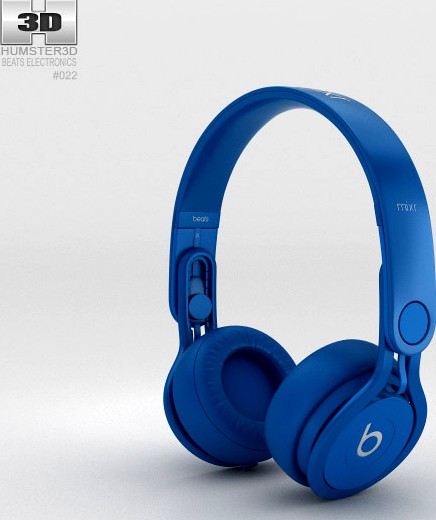 3D model of Beats Mixr High-Performance Professional Blue