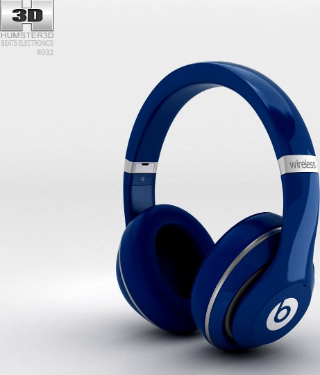 3D model of Beats by Dr. Dre Studio Wireless Over-Ear Blue