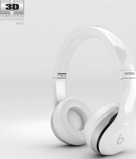 3D model of Beats by Dr. Dre Solo2 Wireless Headphones White