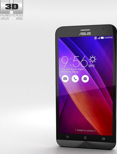 3D model of Asus Zenfone 2 Glacier Gray