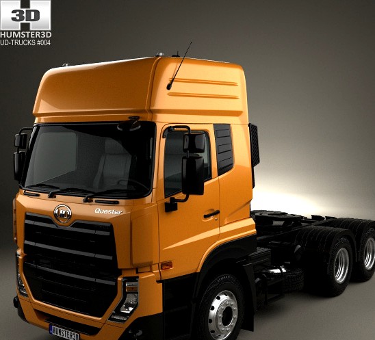 3D model of UD Trucks Quester Tractor Truck 2013