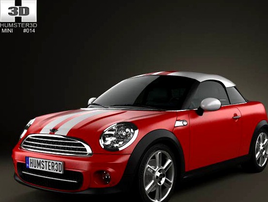 3D model of Mini Cooper coupe 2013