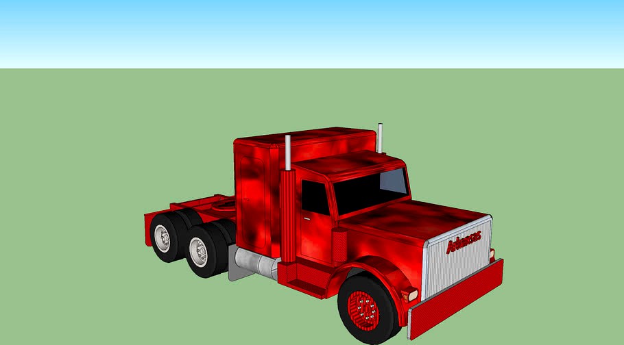 Arkansas Rasorbacks custom semi-truck