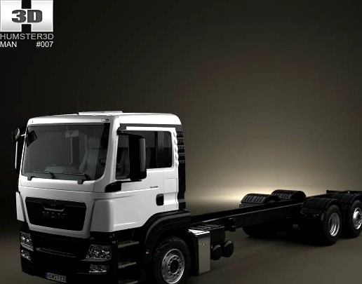 3D model of MAN TGS Chassis Truck 2012