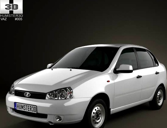 3D model of Lada Kalina (1118) sedan 2011