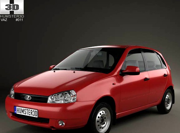 3D model of Lada Kalina (1119) hatchback 2011