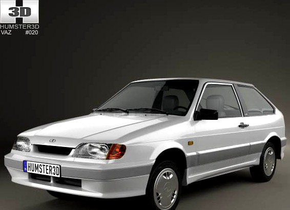 3D model of VAZ Lada Samara (2113) hatchback 3-door 1997