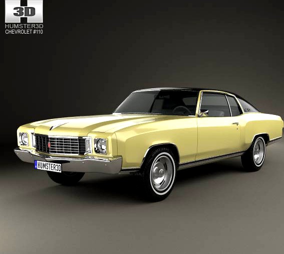 3D model of Chevrolet Monte Carlo 1972