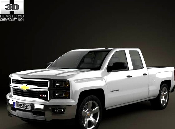 3D model of Chevrolet Silverado Extended Cab Z71 2014