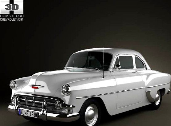 3D model of Chevrolet 210 Club Coupe 1953