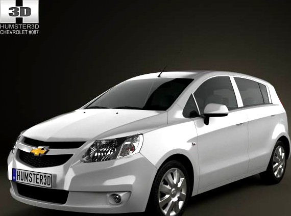 3D model of Chevrolet Sail hatchback 2012