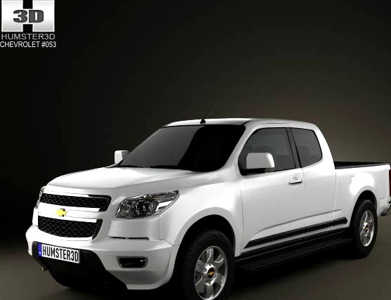 3D model of Chevrolet Colorado S-10 Extended Cab 2013