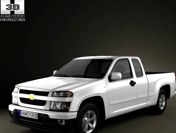3D model of Chevrolet Colorado Extended Cab 2012