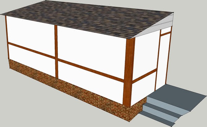 sample shed roof porch