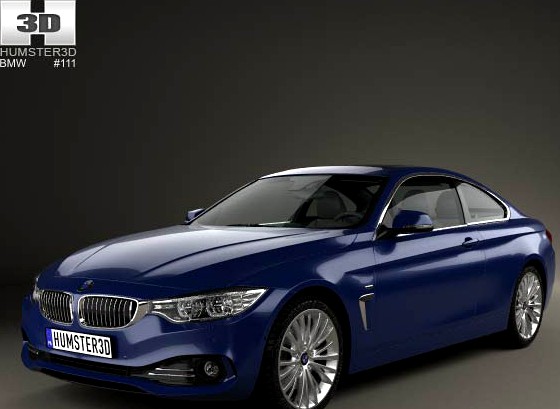 3D model of BMW 4 Series (F32) Coupe Luxury Line 2013