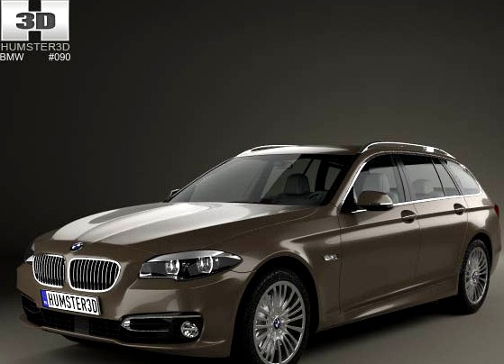 3D model of BMW 5 Series (F11) touring 2014