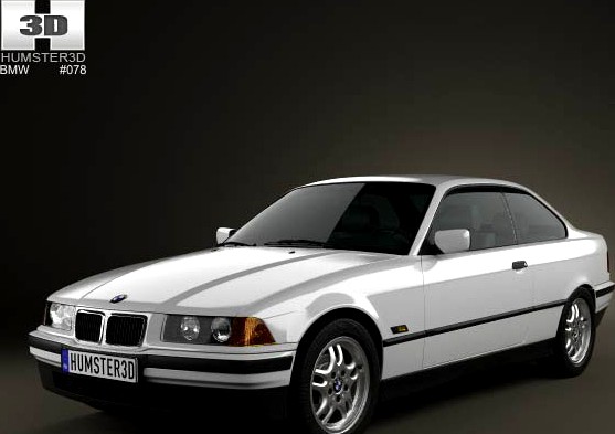 3D model of BMW 3 Series (E36) coupe 1994