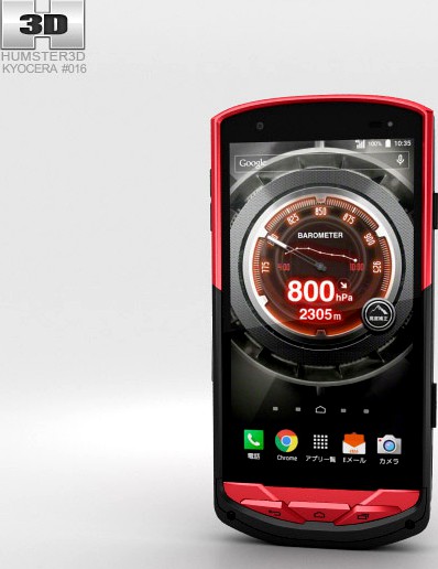 3D model of Kyocera Torque G02 Red