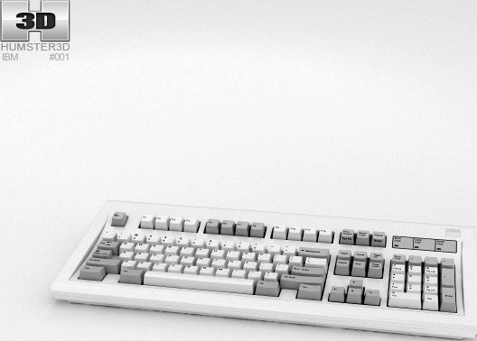 3D model of IBM Model M Keyboard