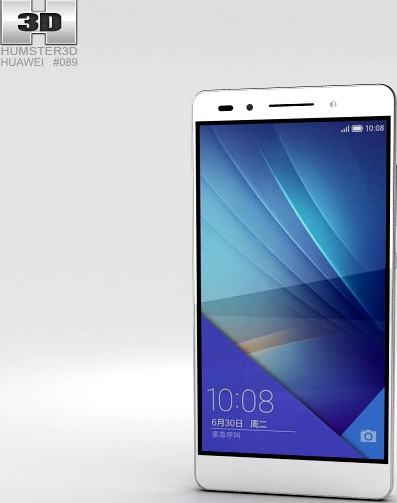 3D model of Huawei Honor 7 White