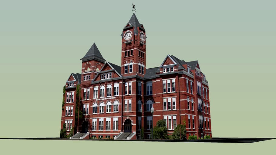 Samford Hall 3d model