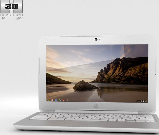 3D model of HP Chromebook 11 G3 Snow White