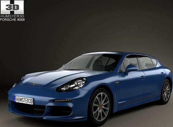 3D model of Porsche Panamera 4S Executive 2014