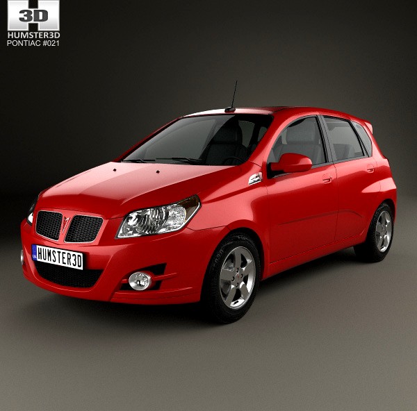 3D model of Pontiac G3 (T250) hatchback 2008