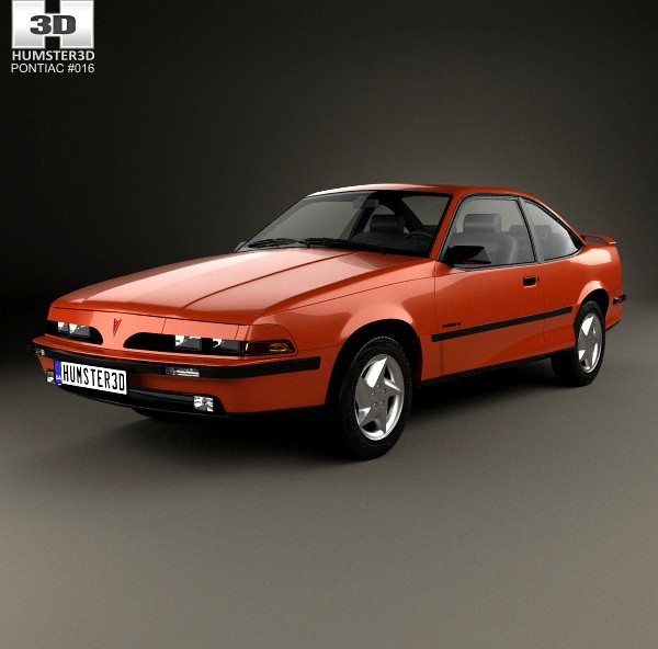 3D model of Pontiac Sunbird GT Coupe 1986