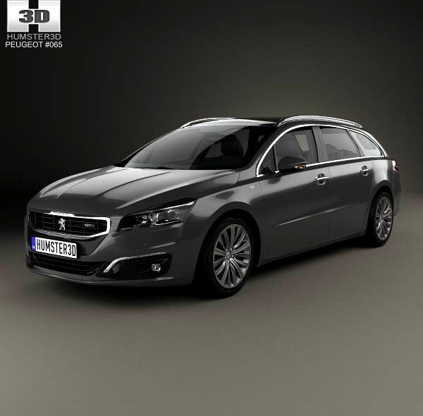 3D model of Peugeot 508 SW 2014