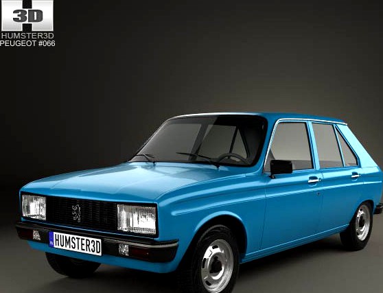 3D model of Peugeot 104 5-door 1976