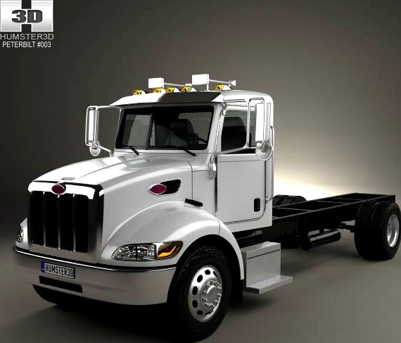 3D model of Peterbilt 337 Chassis Truck 2-axle 2006