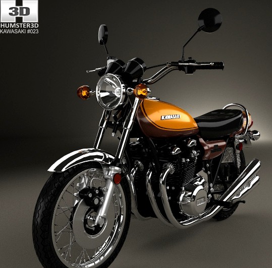 3D model of Kawasaki 900 Z1 Super Four 1973