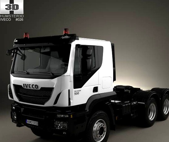 3D model of Iveco Trakker Tractor Truck 3-axle 2013
