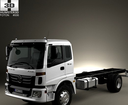 3D model of Foton Auman TX (1621) Chassis Truck 2-axle 2012