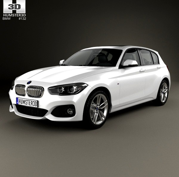 3D model of BMW 1 Series (F20) 5-door M Sport Package 2015