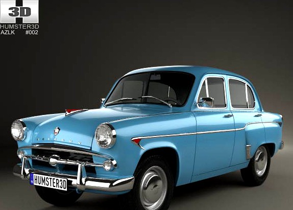 3D model of AZLK Moskvitch 402 1956