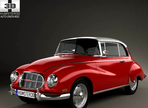 3D model of Auto Union 1000 S coupe de Luxe 1959