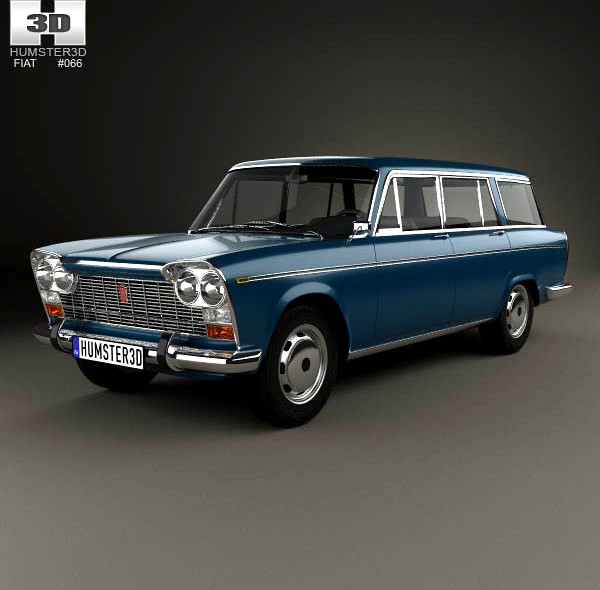 3D model of Fiat 2300 Familiare 1963