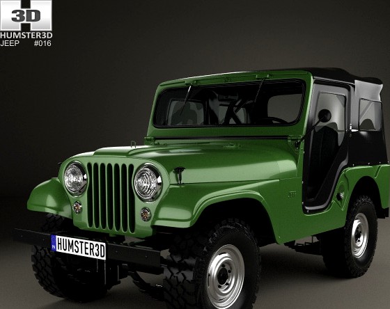 3D model of Jeep CJ-5 1954