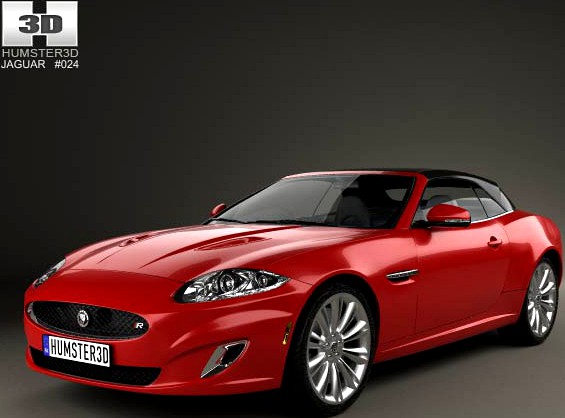 3D model of Jaguar XKR convertible 2011